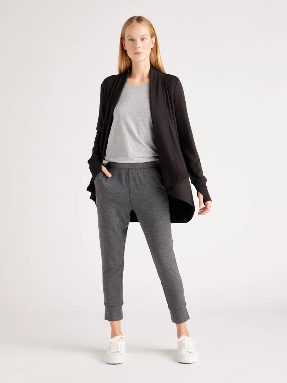 Quince French Terry Modal Cardigan Black Size Small
